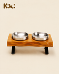 Kiki Raised Double Bowl Feeding Station